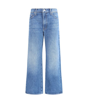 Mother Denim Blue Cotton Cropped Jeans
