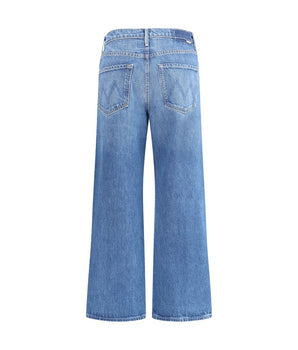 Mother Denim Blue Cotton Cropped Jeans