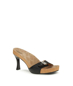 Balenciaga Black Calf Leather Bos Taurus Stiletto Heel Sandals