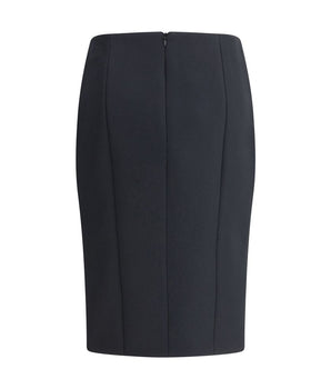 Giorgio Armani Black Recycled Polyester Midi Skirt