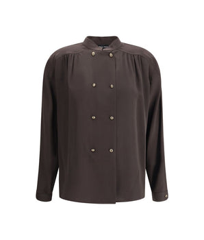 Giorgio Armani Brown Silk Shirt