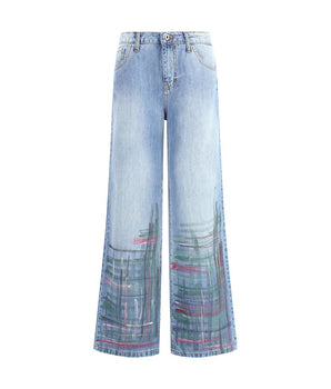Ella Blue Cotton Jeans Denim