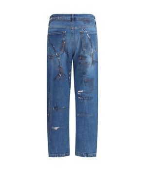 Ella Blue Cotton Slim Fit Jeans
