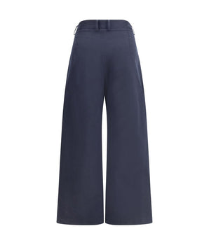 Ella Blue Cotton Casual Pants