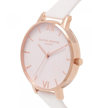 Olivia Burton White Artificial Leather Dress Watch