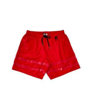 Iceberg Red Polyester Men's Swim Short