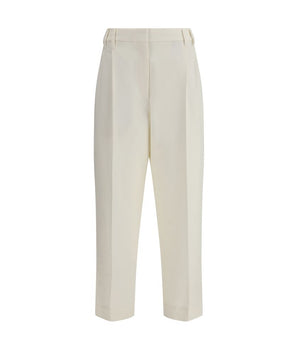 Brunello Cucinelli White Cotton Chino Pants