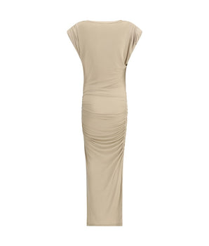 Marant Etoile Beige Modal Casual Dress