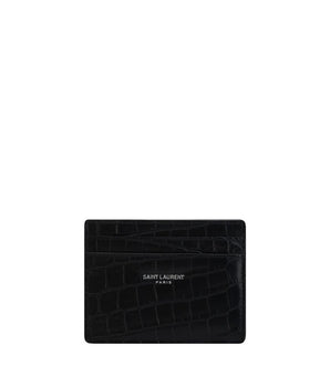 Saint Laurent Black Calf Leather Bos Taurus Wallet