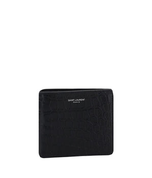 Saint Laurent Black Calf Leather Wallet by Bos Taurus