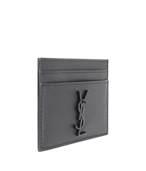 Saint Laurent Gray Calf Leather Bos Taurus Wallet