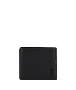 Saint Laurent Black Calf Leather Wallet by Bos Taurus
