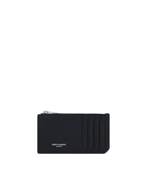 Saint Laurent Black Calf Leather Bos Taurus Wallet