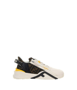 Fendi White Calf Leather Sneakers Bos Taurus Athletic Shoes
