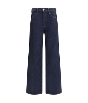 Citizens of Humanity Blue Recycled Cotton Straight-Leg Jeans