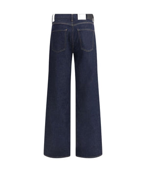 Citizens of Humanity Blue Recycled Cotton Straight-Leg Jeans