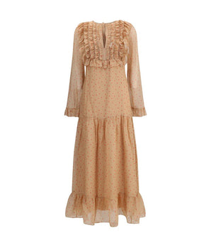 Kristina Ti Multicolor Silk Long Dress