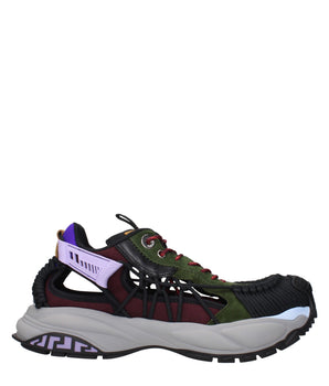 Versace Multicolor Leather Athletic Sneakers