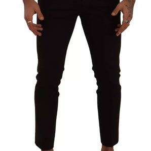 Dolce & Gabbana Bordeaux Cotton Stretch Skinny Trouser