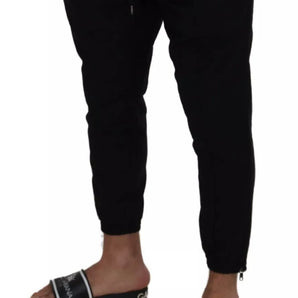 Dolce & Gabbana Black Jogger Wool Jogging Trouser