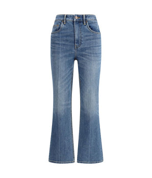 Tory Burch Light Blue Cotton Cropped Jeans