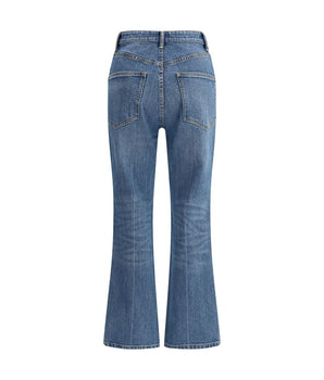 Tory Burch Light Blue Cotton Cropped Jeans