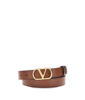 Valentino Garavani Brown Calf Leather Bos Taurus Regular Belt