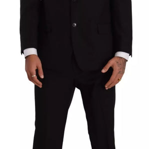 Domenico Tagliente Blue Polyester Single Breasted Formal 2 Piece Suit
