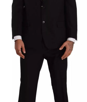 Domenico Tagliente Blue Polyester Single Breasted Formal 2 Piece Suit