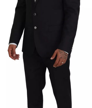 Dolce &amp; Gabbana Melange Grey Wool 2-Piece MARTINI Suit