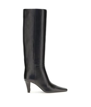 Saint Laurent Black Leather Boots