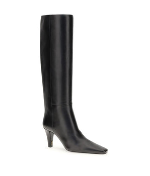 Saint Laurent Black Leather Boots