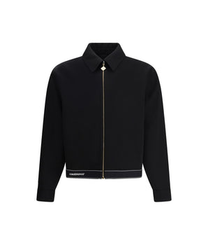 Casablanca Black Wool Full-Length Jacket