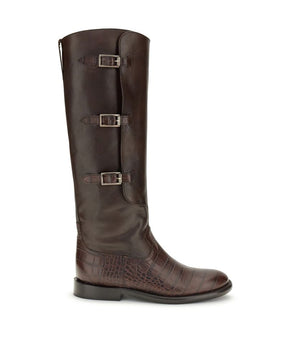 Paris Texas Brown Leather Lace-Up Boots