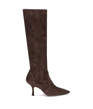 Stuart Weitzman Brown Calf Leather Bos Taurus High Heel Boots