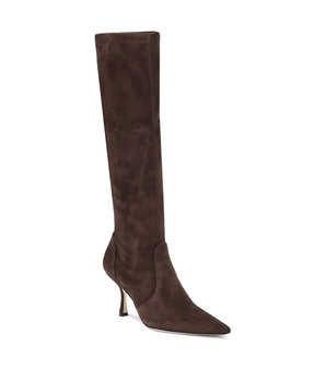 Stuart Weitzman Brown Calf Leather Bos Taurus High Heel Boots