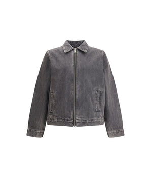 7FOR gray cotton denim jacket