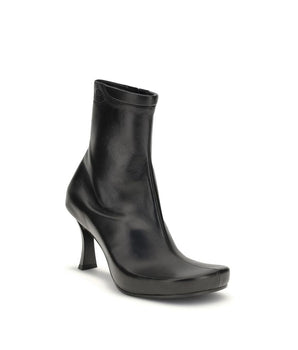 Balenciaga Black Calf Leather Bos Taurus Ankle Boots