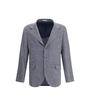 Brunello Cucinelli Blue Wool Blazer