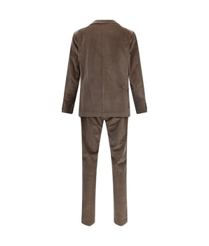 Tagliatore Brown Cotton Two-Piece Suit