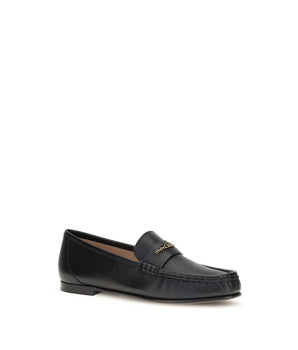 Chloé Black Calf Leather Bos Taurus Slip-On Loafers