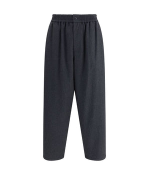 Giorgio Armani Gray Fleece Wool Casual Pants