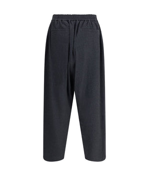 Giorgio Armani Gray Fleece Wool Casual Pants