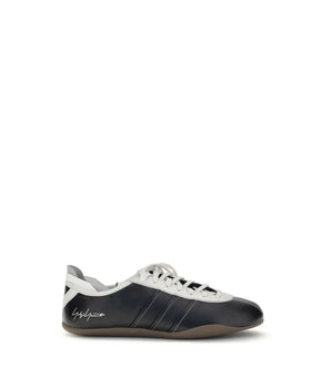 Y-3 Black Calf Leather Bos Taurus Low-Top Sneakers