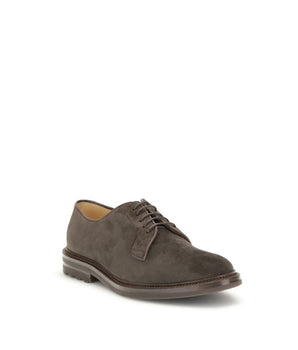 Brunello Cucinelli Brown Calf Leather Bos Taurus Oxfords And Derbies