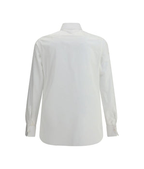 Finamore White Cotton Dress Shirt