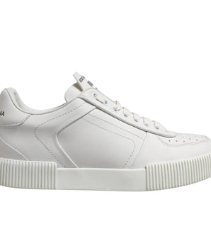 Dolce &amp; Gabbana White Miami Leather Low Top Men's Sneakers Shoes
