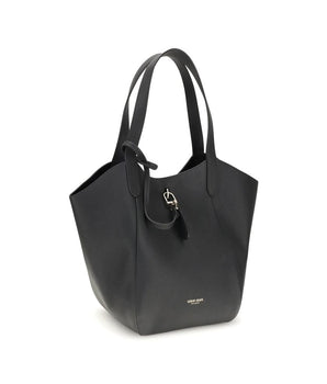 Giorgio Armani Black Calf Leather Bos Taurus Handbag