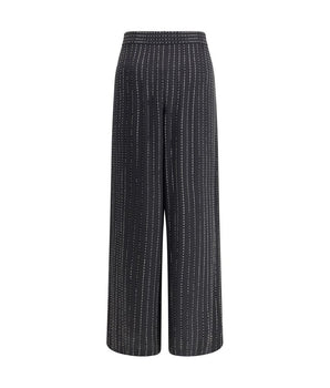 Giorgio Armani Black Silk Casual Pants