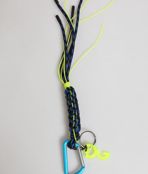 Dolce &amp; Gabbana Multicolor Polyester Tape String DG Logo Keychain Keyring